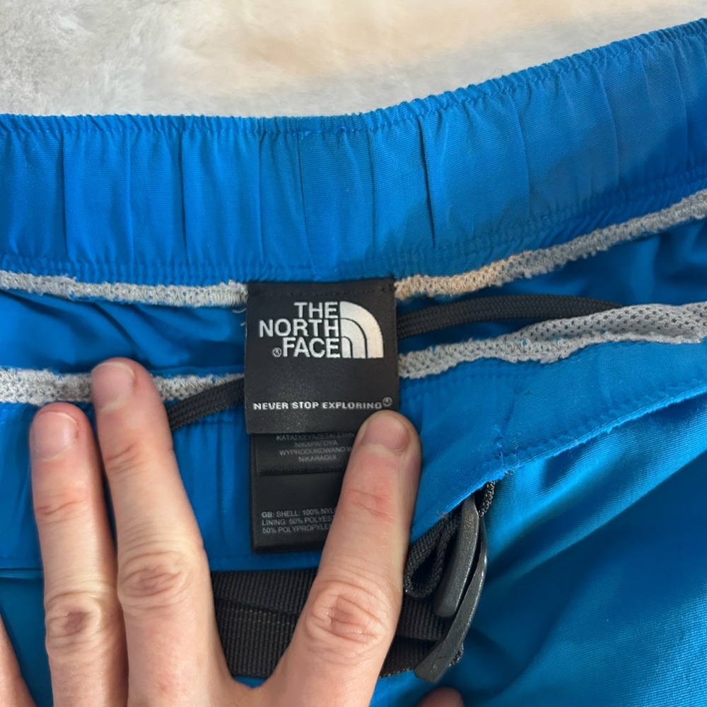 The North Face Blue Hiking Shorts Mens M Nylon Outdoor Belted - Picture 7 of 11